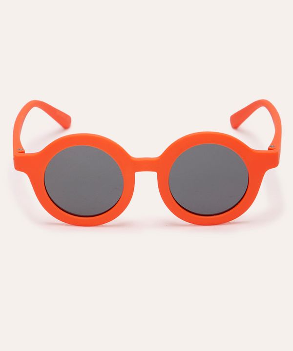 óculos de sol infantil redondo com proteção uv vermelho Único