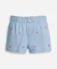 shorts infantil jeans bordado moranguinho azul 6-9