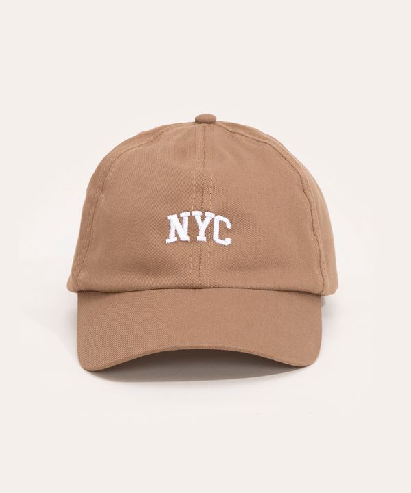 boné de sarja aba curva nyc bege Único