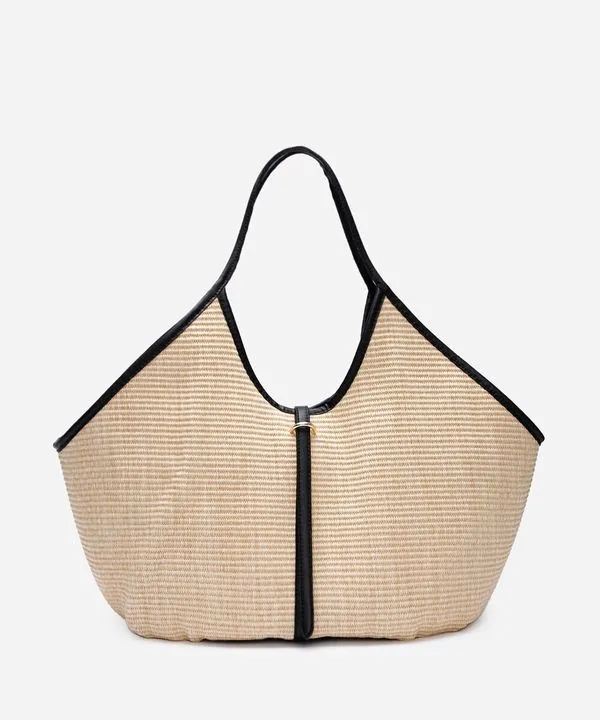 bolsa feminina maxi shopper de palha bege UNICO