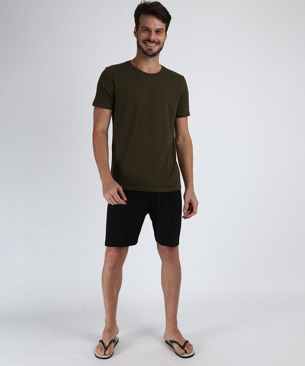 Pijama Masculino Manga Curta Gola Careca Verde G