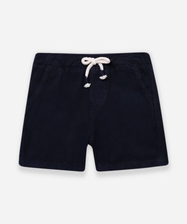 short reto infantil de sarja azul 9-12