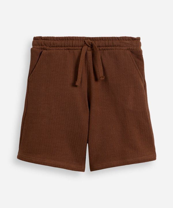 bermuda infantil em tricot marrom 6