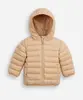 jaqueta puffer infantil com capuz bege 0-3