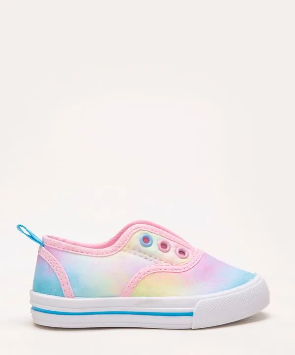 tênis infantil sem cadarço tie dye multicor 25-26