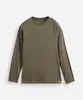 camiseta juvenil de algodão oversized manga longa verde 10