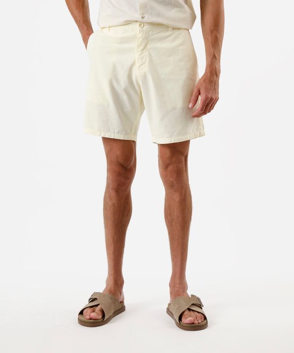 bermuda reta masculina de sarja amarela 38