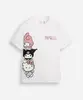 camiseta de algodão infantil manga curta hello kitty e amigos off white 10