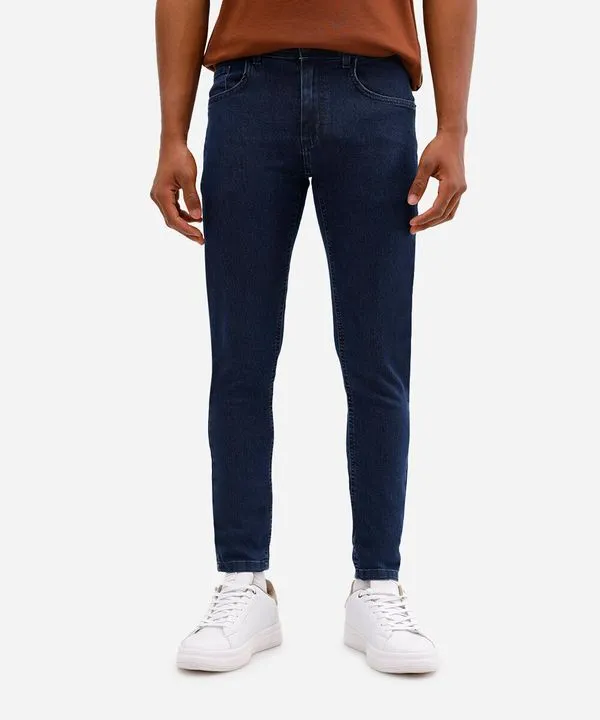 calça skinny masculina jeans azul 46