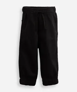calça jogger infantil de sarja preta 4