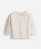 cardigan infantil de tricot texturizado off white 12-18
