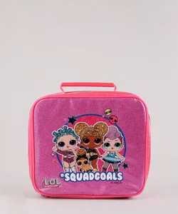 Lancheira Térmica Escolar Infantil LOL Surprise com Brilho Pink Único