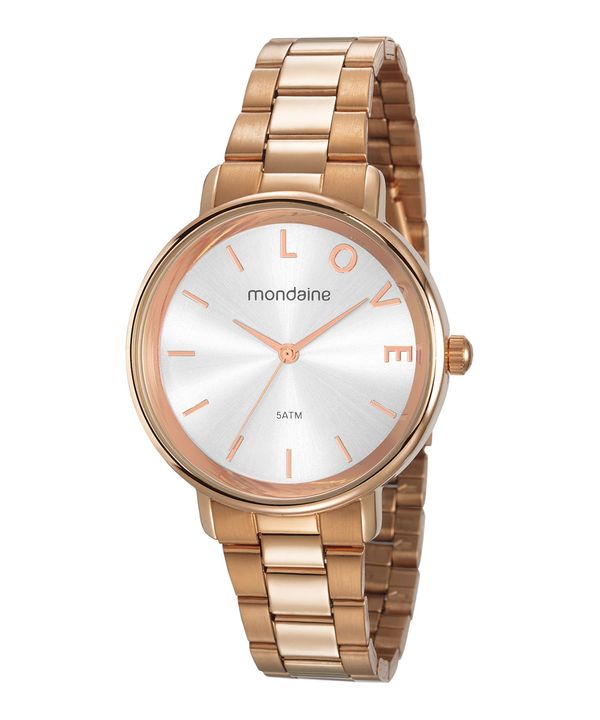 Kit de Relógio Analógico Mondaine Feminino + Pulseira - 53761LPMKRE2K1 Rosê Único