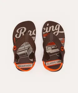 chinelo infantil atlanta cartago marrom 25
