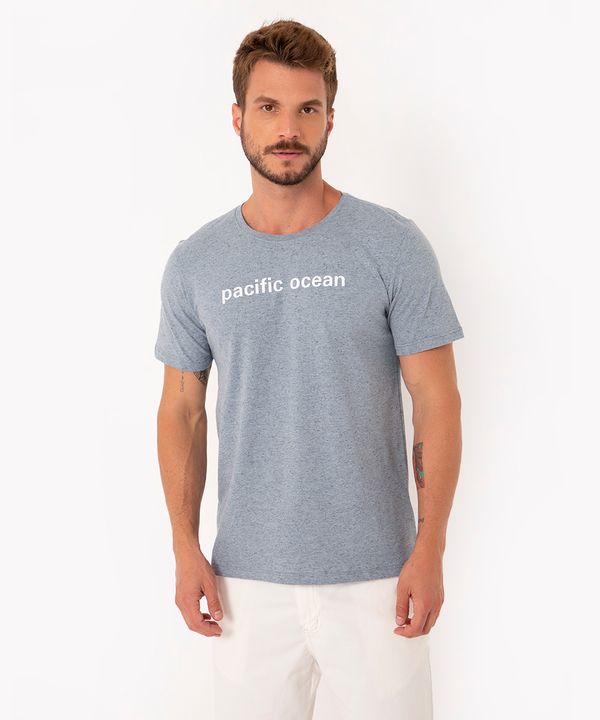 camiseta gola careca manga curta pacific ocean azul PP