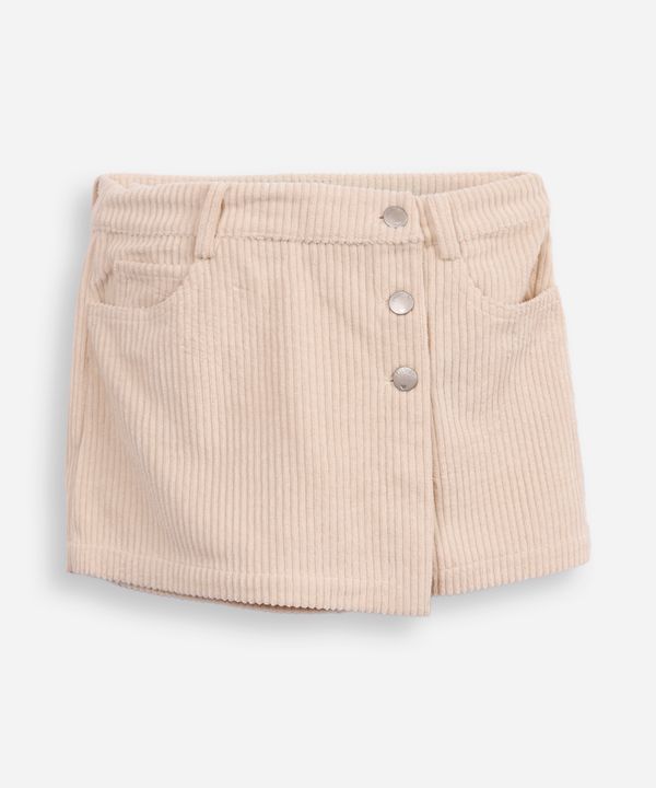 short saia infantil texturizada bege 8