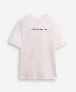 camiseta de algodão juvenil chevrolet corvette off white 12