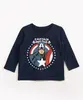 camiseta infantil de algodão manga longa capitão américa azul marinho 2