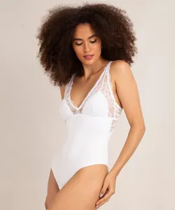 body com renda e bojo sem aro - branco 40