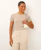 blusa de tricot canelada com lurex dourada G