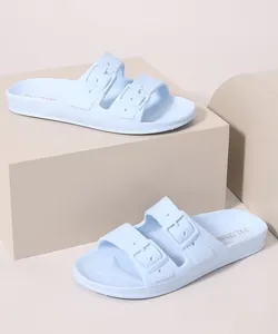 Rasteirinha Infantil com Textura de Fivela Palomino Azul Claro 29-30