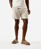 bermuda reta masculina de algodão texturizada off white G