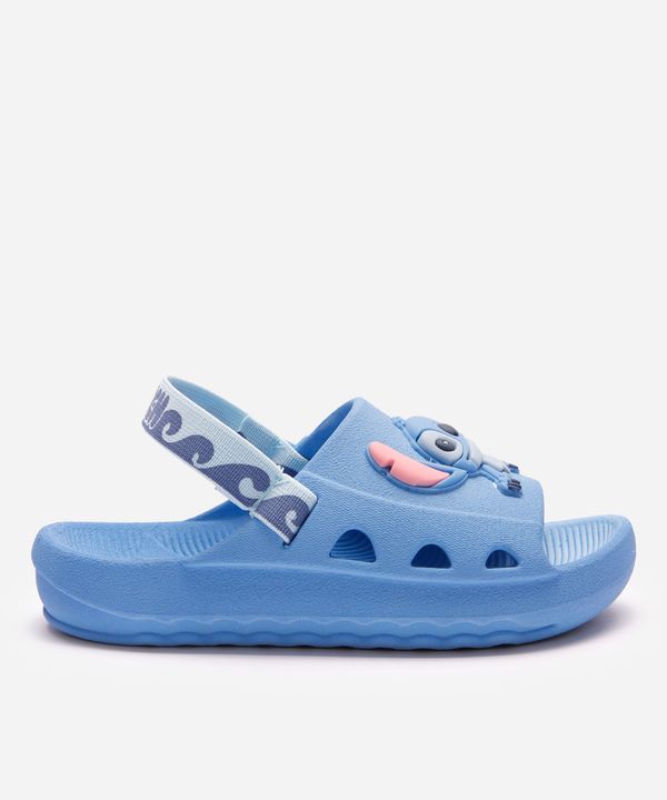 sandália infantil lilo e stitch com elástico azul - azul claro 17-18