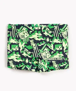 sunga boxer infantil minecraft proteção uv multicor 8