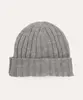 gorro de tricot canelado cinza mescla UNICO