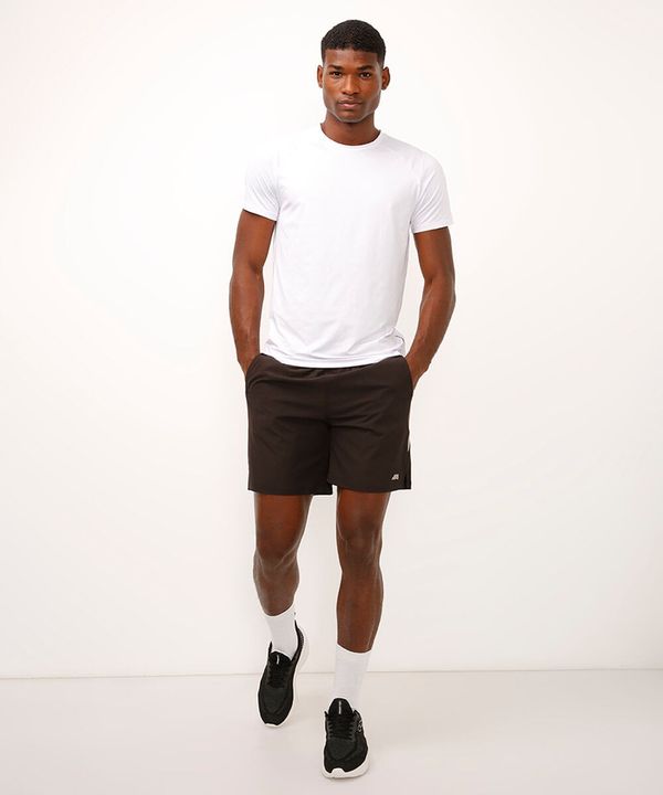 camiseta slim manga curta branca G