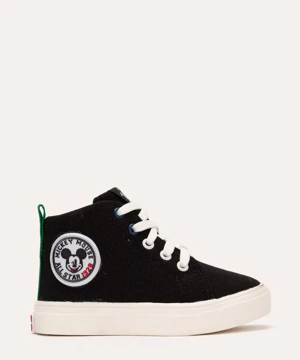tênis cano alto disney 100 mickey preto 25