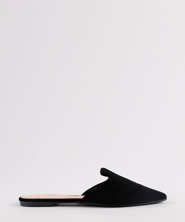 Mule Feminino Via Uno Bico Fino Preto 35