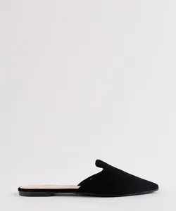 Mule Feminino Via Uno Bico Fino Preto 39