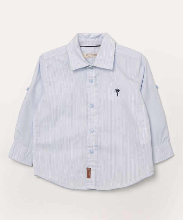 camisa infantil manga longa listrada azul claro 5