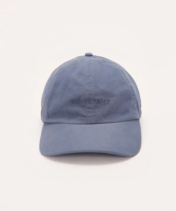 boné de algodão aba curva bordado nature calls azul UNICO