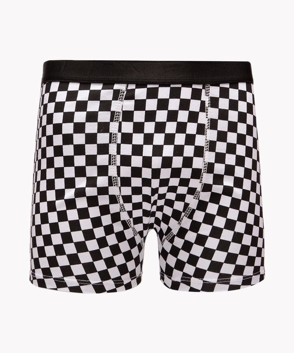cueca boxer quadriculada preta G