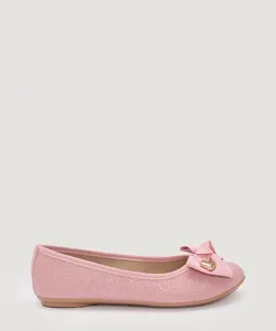 sapatilha infantil com laço molekinha rosa 27
