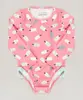 Maiô Body Infantil Estampado de Sorvetes com Babados com Proteção UV50+ Rosa 4