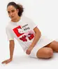 camisola feminina de algodão hello kitty off white P