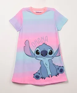 camisola infantil manga curta stitch multicor 8