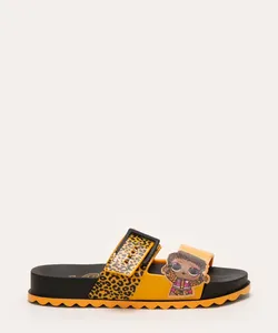 chinelo infantil animal print lol surprise preto 26-27