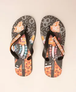 chinelo infantil ipanema authentic games preto 25-26
