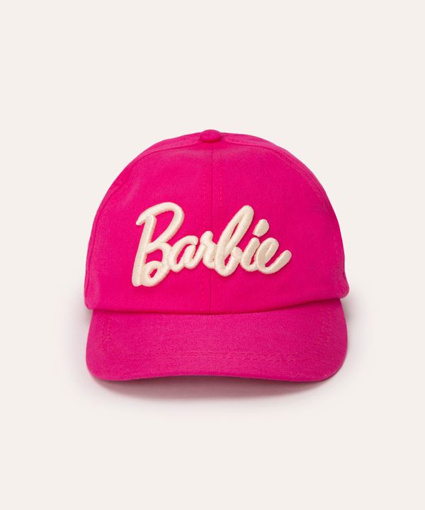 boné infantil de sarja bordado barbie aba curva rosa UNICO