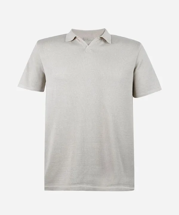polo juvenil de tricot bege 12
