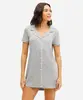 camisola feminina de viscose com nervuras cinza GG