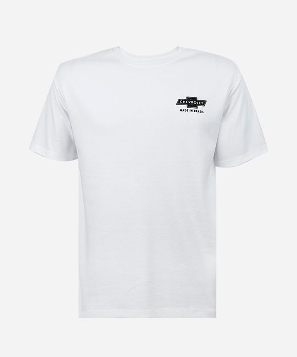 camiseta juvenil de algodão chevrolet monza off white 10