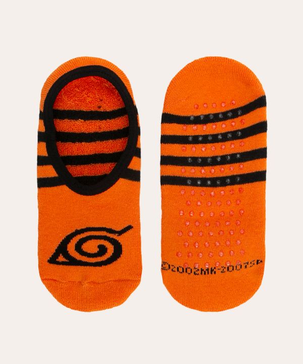 par de meias infantil sapatilha naruto laranja 26-29