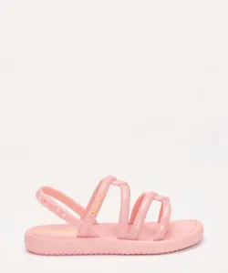 sandália infantil trançada meu sol ipanema pink 17-18