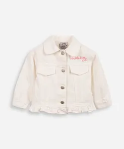 jaqueta infantil liberty hello kitty babado off white 1