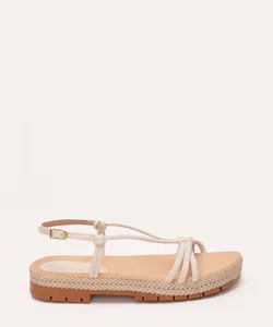 sandália flatform tiras finas texturizada oneself off white 39